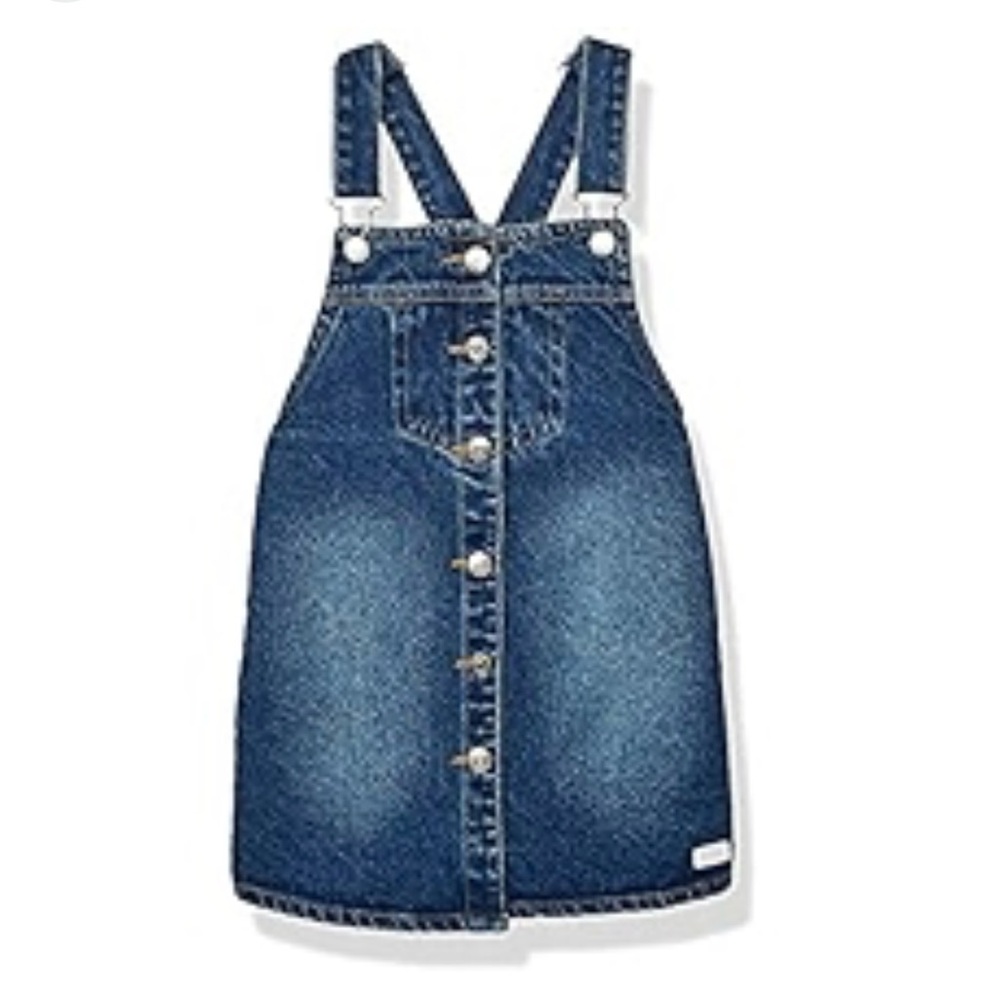 NWOT 7 For All Mankind Blue Kids Overall Dress